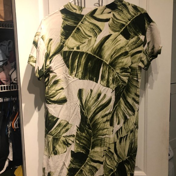 H&M Palm Leaf V-Neck Dress - XS - Picture 4 of 6